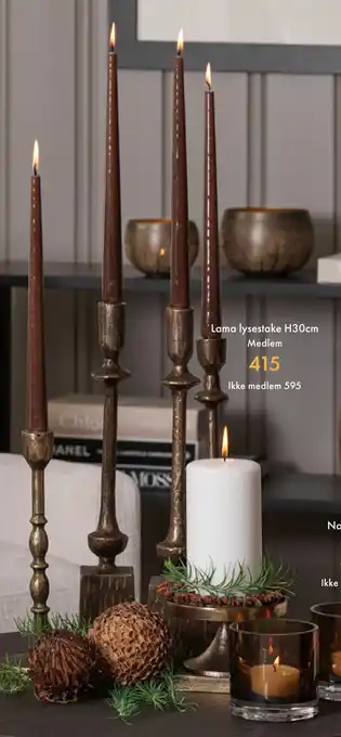Fagmøbler Lama lysestake h30cm tilbud