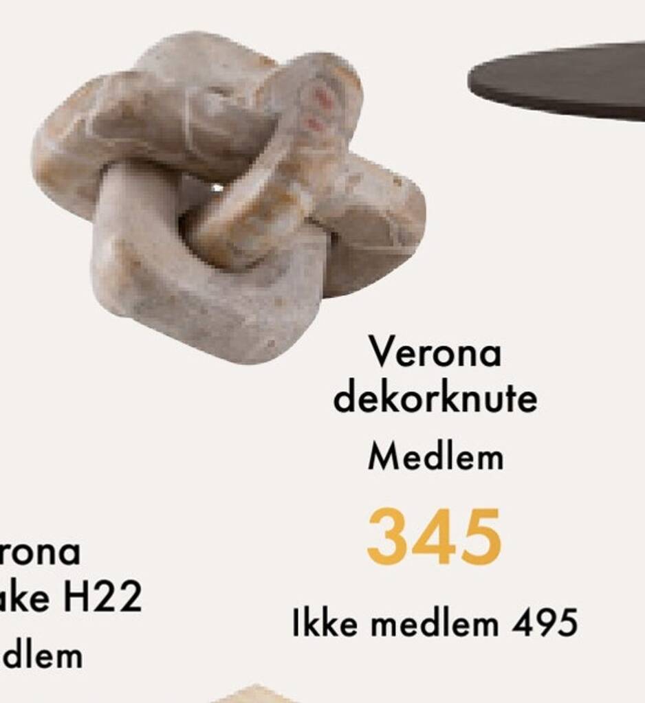 Fagmøbler Verona dekorknute tilbud