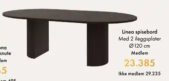 Fagmøbler Linea spisebord tilbud