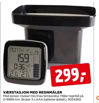 jem & fix Værstasjon med regnmåler tilbud