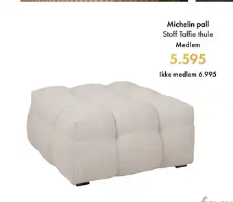 Fagmøbler Michelin pall stoff taffie thule tilbud