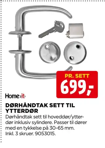 jem & fix Dørhåndtak sett til ytterdør tilbud