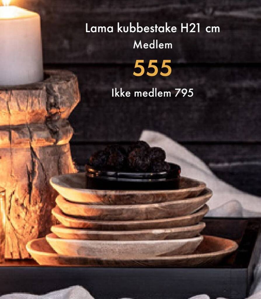 Fagmøbler Lama kubbestake h21 cm tilbud
