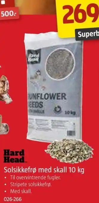 Jula Hard Head Solsikkefrø med skall 10 kg tilbud