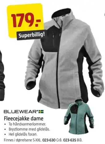 Jula BLUEWEAR Fleecejakke dame tilbud