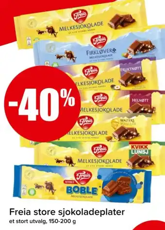Spar Freia store sjokoladeplater tilbud