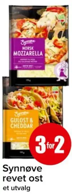 Spar Synnøve revet ost tilbud