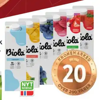 Meny Biola syrnet melk tilbud