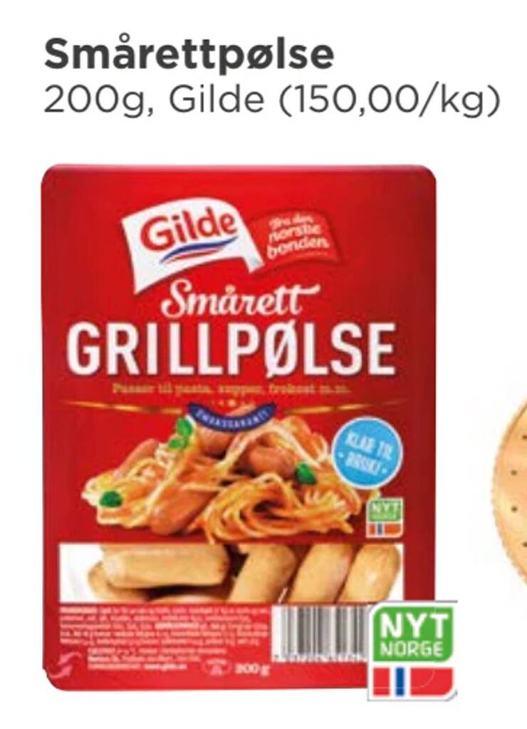 Meny Smårettpølse tilbud