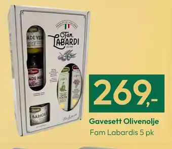 Gigaboks Gavesett olivenolje tilbud