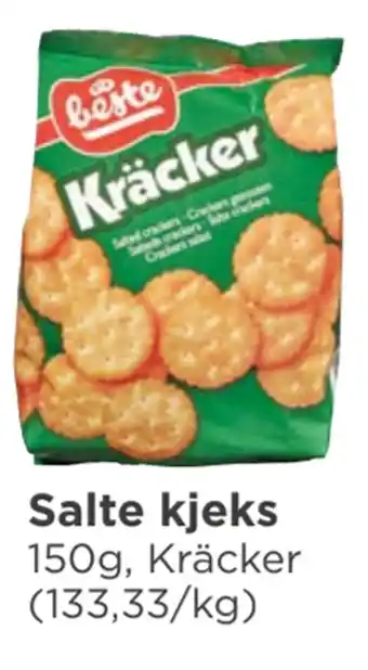 Meny Salte kjeks tilbud