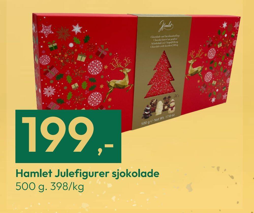 Gigaboks Hamlet julefigurer sjokolade tilbud