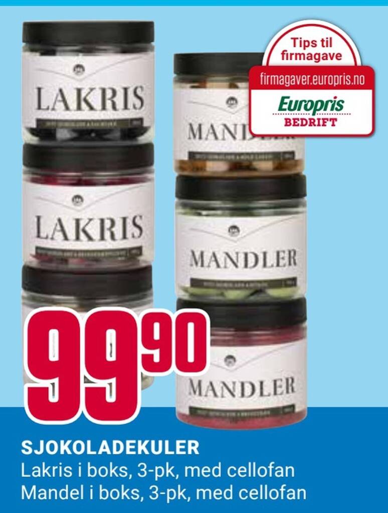 Europris Sjokoladekuler tilbud