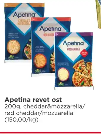 Meny Apetina revet ost tilbud