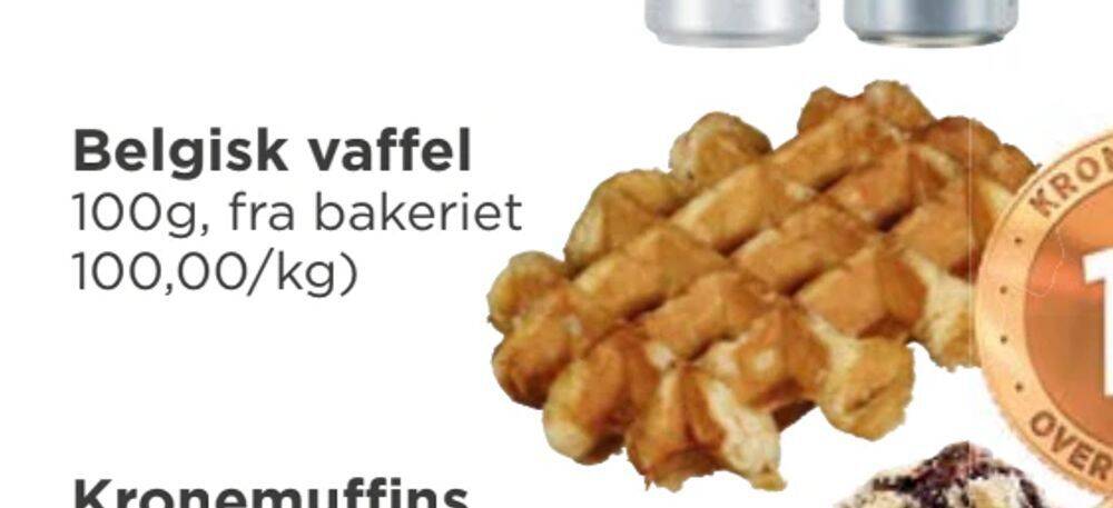 Meny Belgisk vaffel tilbud