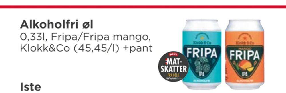 Meny Alkoholfri øl tilbud