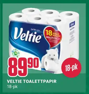 Europris Veltie toalettpapir tilbud