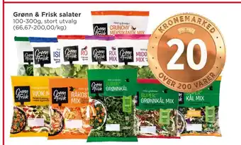 Meny Grønn & frisk salater tilbud