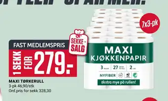 Europris Maxi tørkerull tilbud