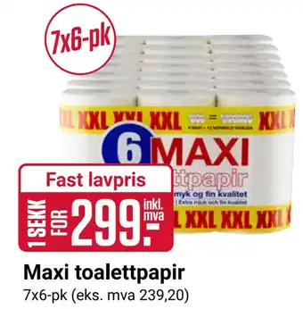 Europris Maxi toalettpapir tilbud