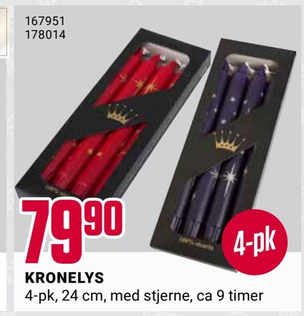 Europris Kronelys tilbud