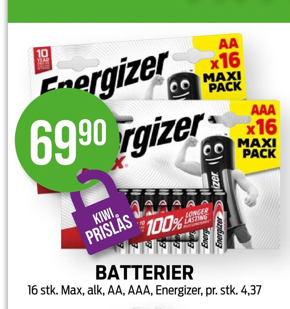 Kiwi Batterier tilbud
