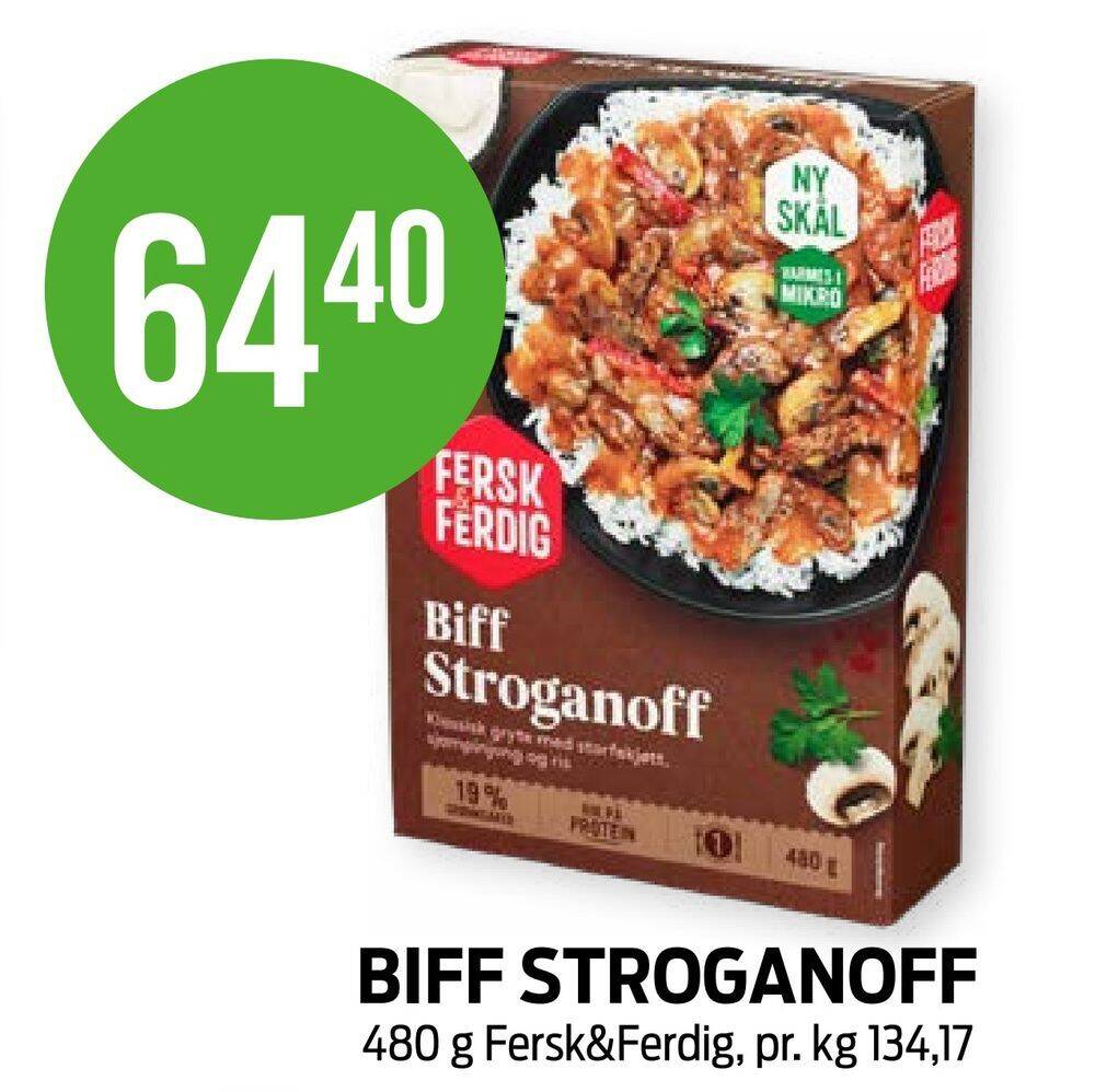 Kiwi Biff stroganoff tilbud