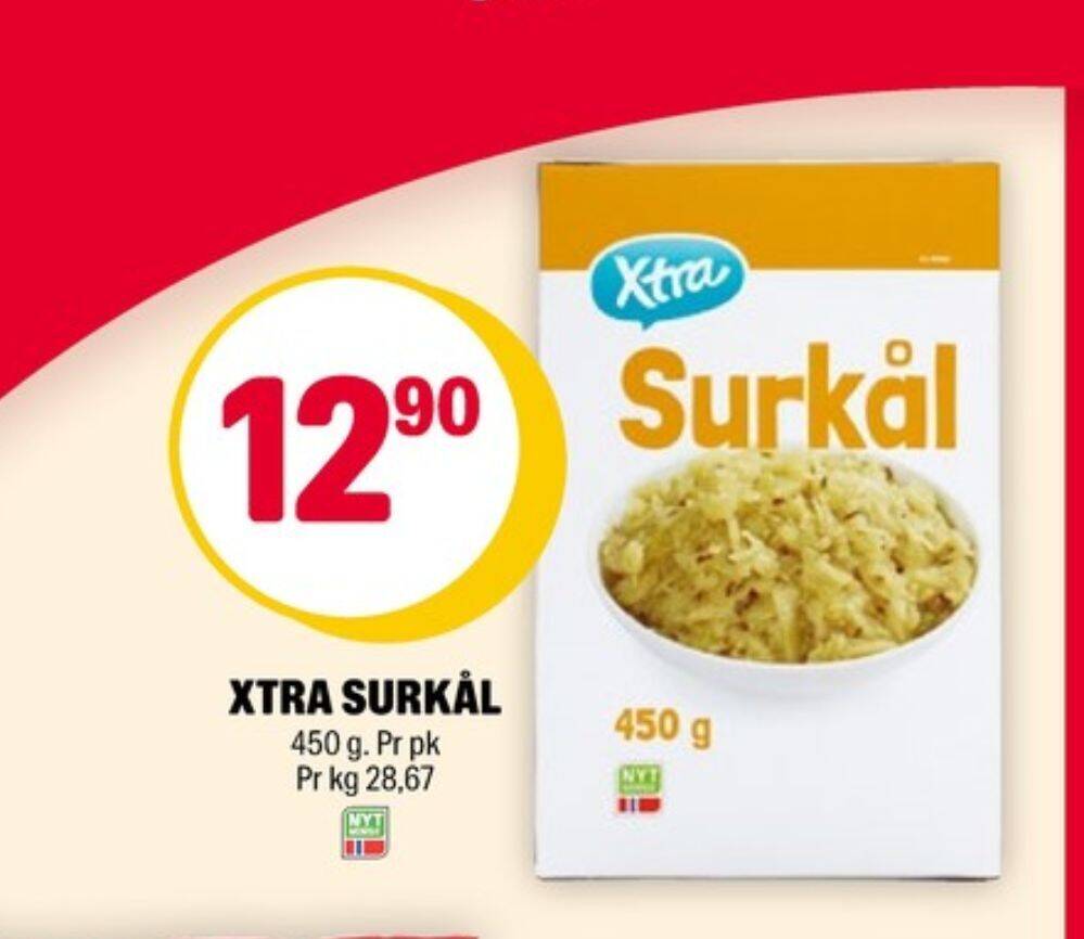 Coop Extra Xtra surkål tilbud