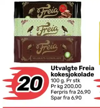 Coop Marked Freia kokesjokolade tilbud