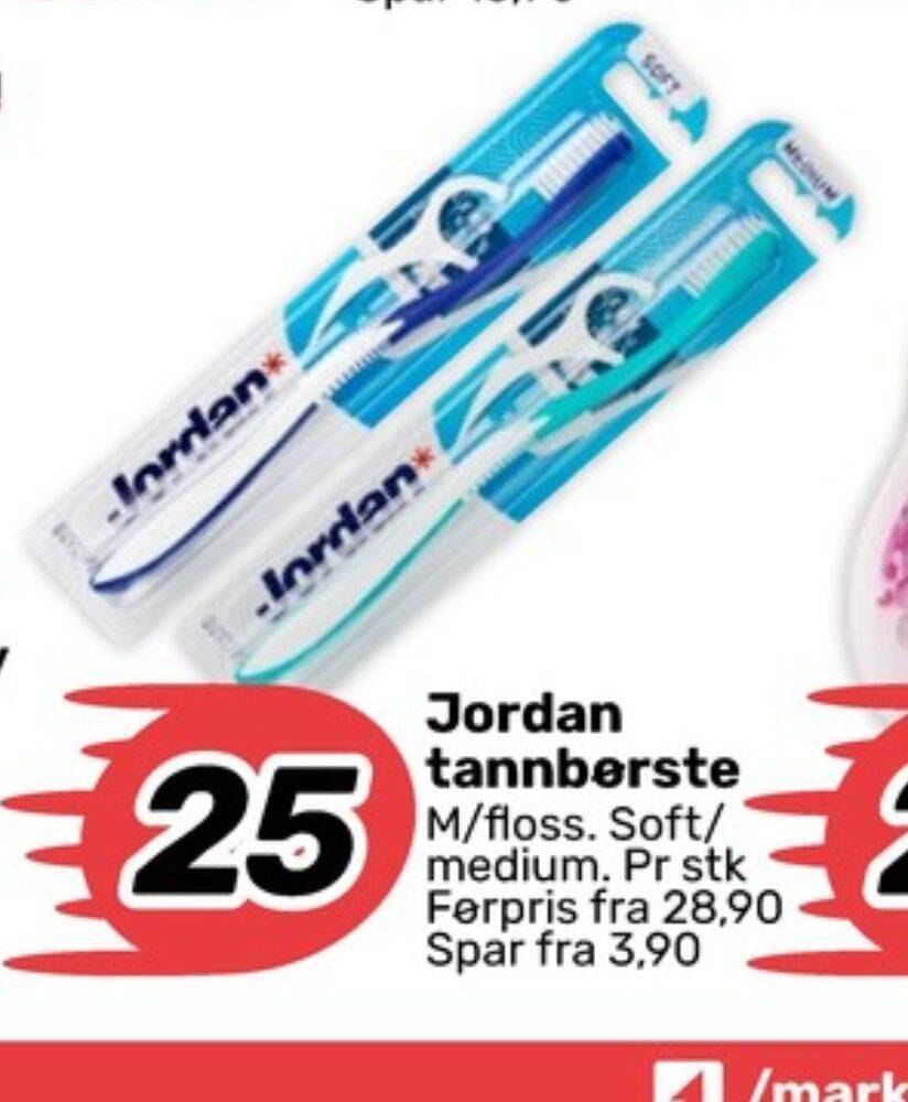 Coop Marked Jordan tannbørste tilbud