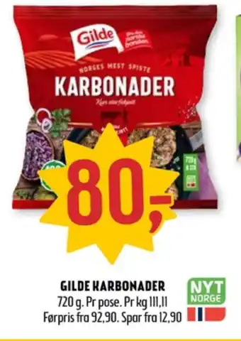 Coop Prix Gilde karbonader tilbud