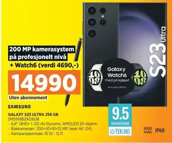 POWER SAMSUNG GALAXY S23 ULTRA 256 GB SMS918BZKDEUB tilbud