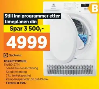 POWER Electrolux TØRKETROMMEL EW6C427P1 tilbud