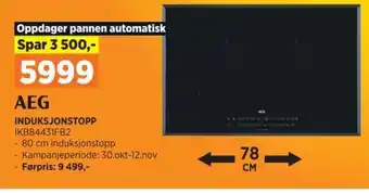 POWER AEG INDUKSJONSTOPP IKB84431FB2 tilbud