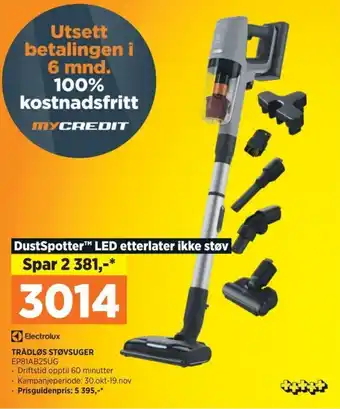 POWER Electrolux TRÅDLØS STØVSUGER EP81AB25UG tilbud