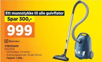 POWER Electrolux STØVSUGER EEG41CB tilbud