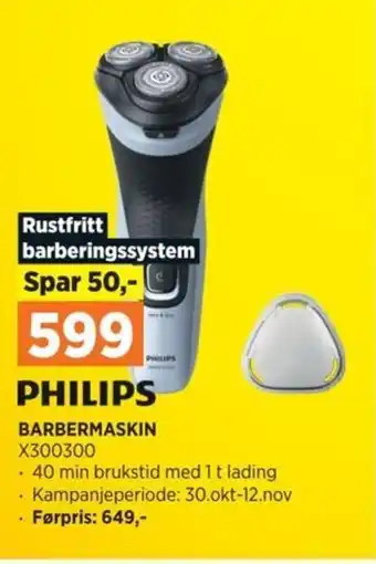 POWER PHILIPS BARBERMASKIN X300300 tilbud