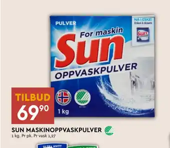 Coop Mega Sun maskinoppvaskpulver tilbud