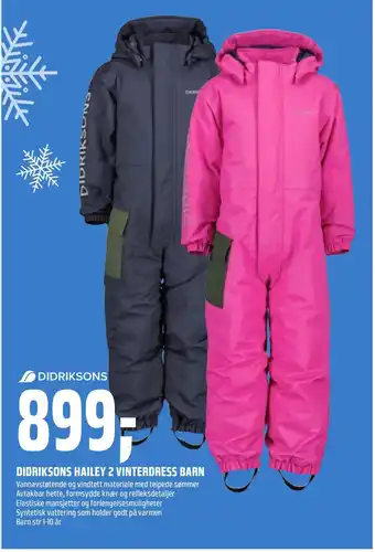 Coop Obs Didriksons hailey 2 vinterdress barn tilbud