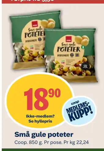 Coop Mega Små gule poteter tilbud