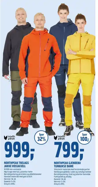Coop Obs Northpeak trelags jakke vossafjell tilbud