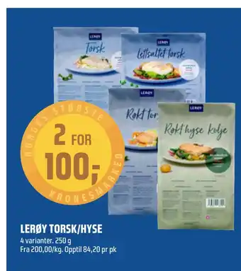 Coop Obs Lerøy torsk/hyse tilbud