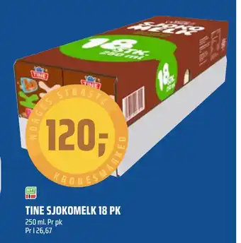 Coop Obs Tine sjokomelk 18 pk tilbud