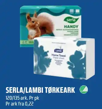 Coop Obs Serla/lambi tørkeark tilbud
