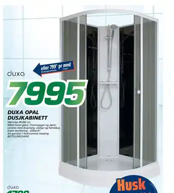 Coop Byggmix Duxa opal dusjkabinett tilbud