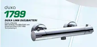 Coop Byggmix Duxa linn dusjbatteri tilbud