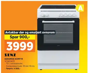 POWER Keramisk komfyr tilbud