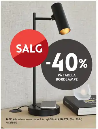 Bohus Tabela bordlampe tilbud