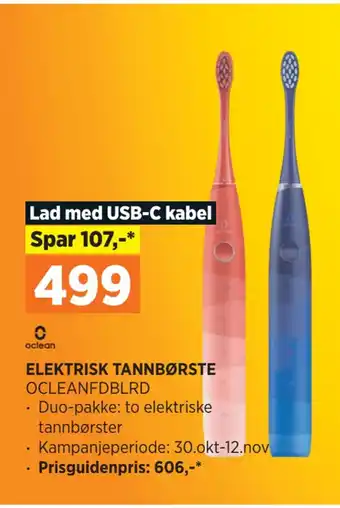 POWER Elektrisk tannbørste tilbud