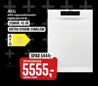 Skousen Aeg oppvaskmaskin tilbud